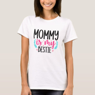 Mamma är min bästa vän Typography T Shirt