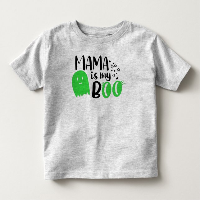 Mamma är min Boo Halloween Småbarn T-Shirt (Framsida)