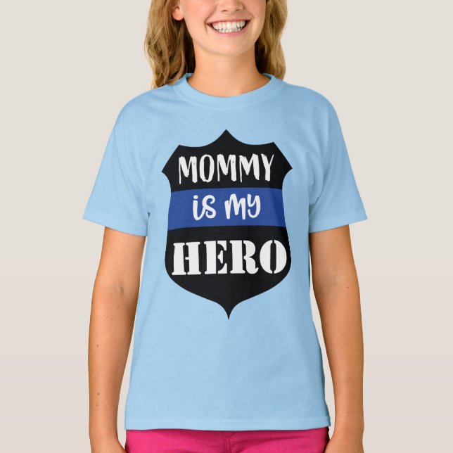 Mamma är min Hero Girl T-shirt (Framsida)