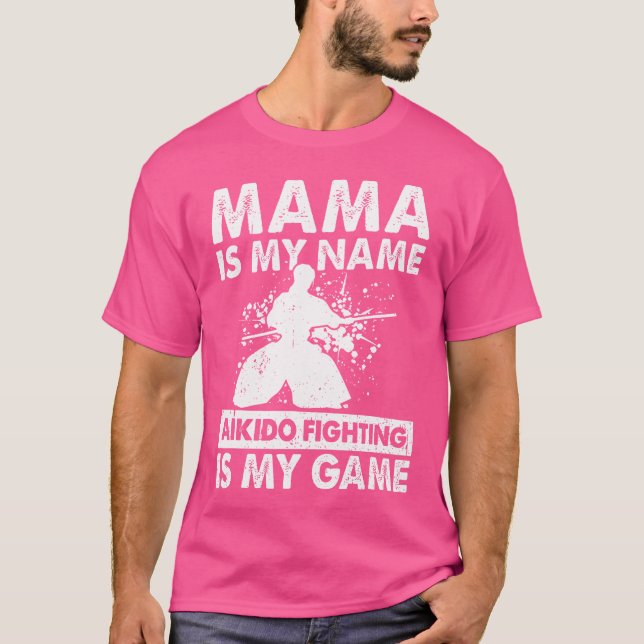 Mamma är min Namn Aikido-match? T Shirt (Framsida)