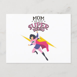 Mamma är min superhjälte vykort
