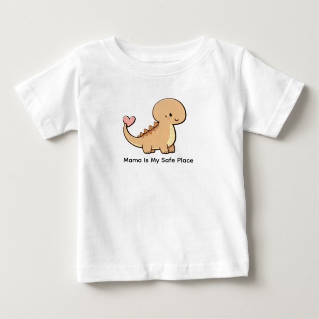 Mamma är min trygga plats baby t-shirt (Framsida)