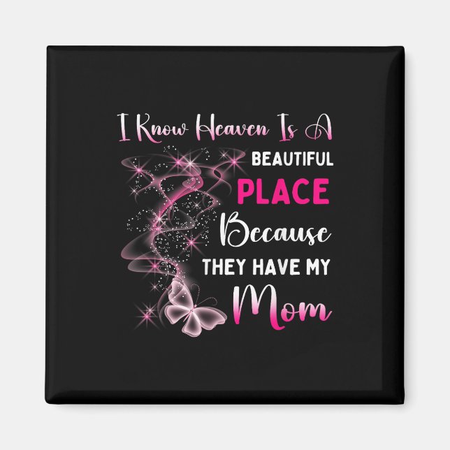 Mamma är min väktarängel på minnesdagen i himlen magnet (Framsidan)