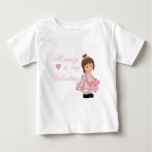 Mamma är min Valentine (flicka) - Spädbarn T-Shirt