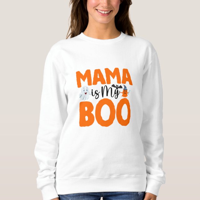 Mamma är My Boo Halloween T Shirt (Framsida)