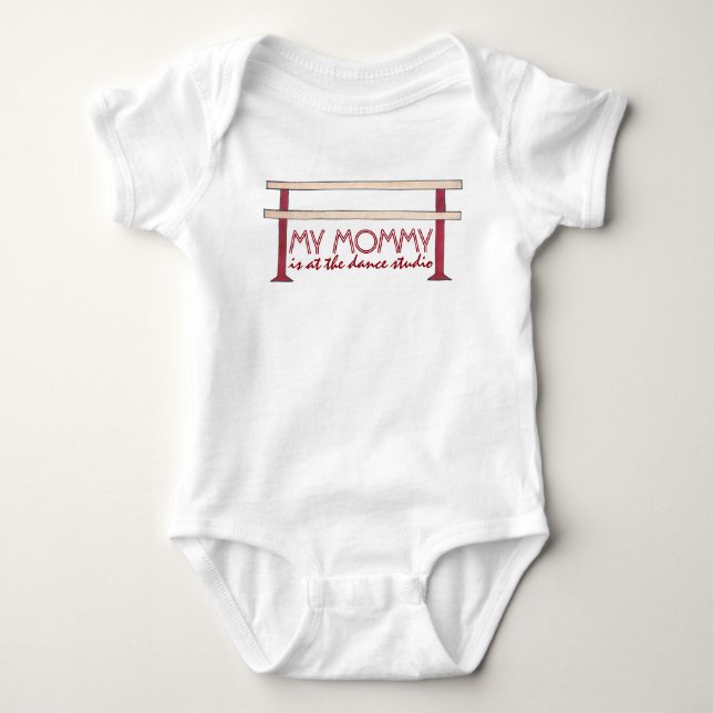 Mamma är på Dance Studio Ballet Barre Teacher T-shirt (Framsida)