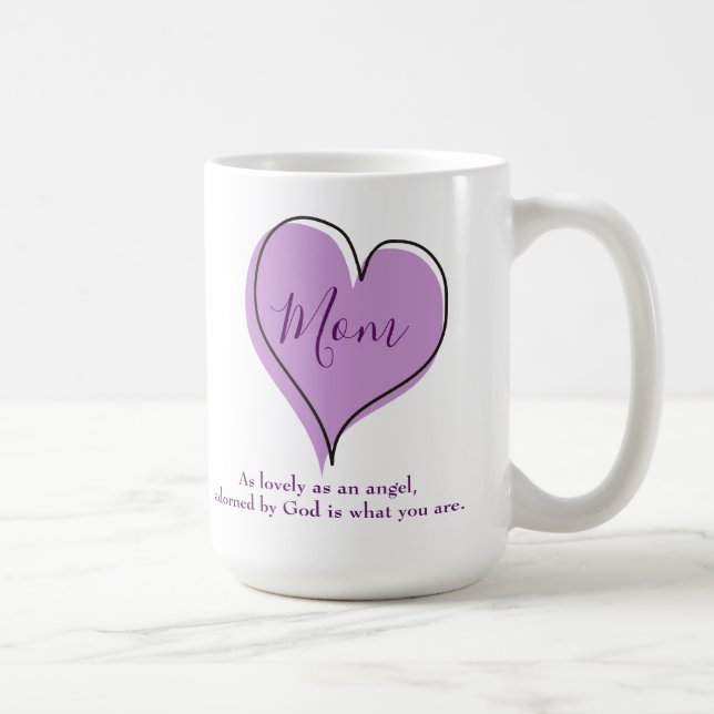 Mamma är så vacker som en ängel kaffemugg (Höger)