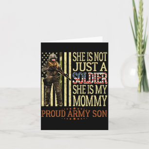Mamma är soldat hjälte - Stolt armé son militär Kort