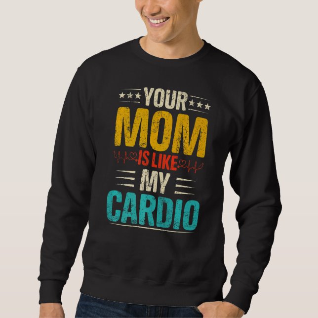 Mamma är som min Cardio Romantic Par Costum Lång Ärmad Tröja (Framsida)