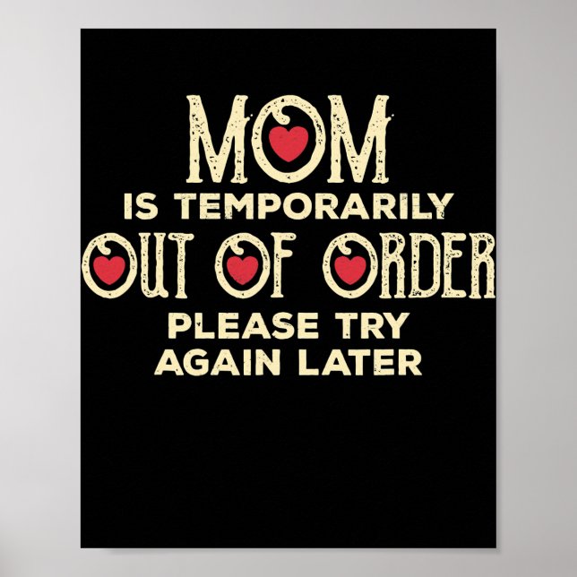 Mamma är temporärt ur funktion.. poster (Framsidan)