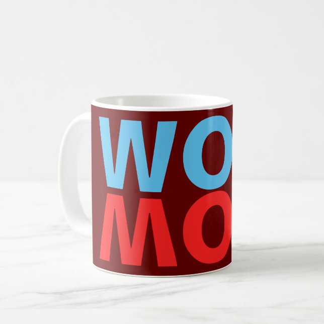 Mamma är Wow och Wow är Mamma! Kaffemugg (Framsida vänster)