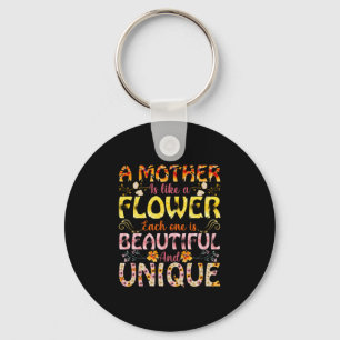 Mamma art A Mor är som en blomma Nyckelring