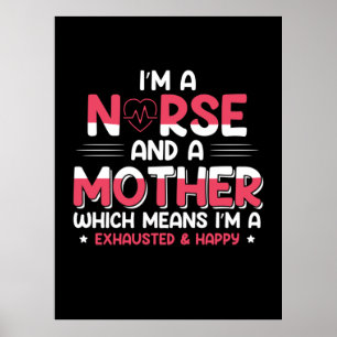 Mamma Art A Nurse och A Mor Poster