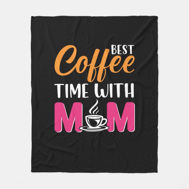 Mamma Art bästa kaffetid med Mamma Fleecefilt (Framsidan)