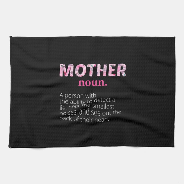 Mamma Art Blommigt Mor Definition Kökshandduk (Horisontell)