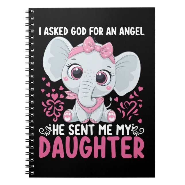 Mamma Art han skickade mig Elephant Dotter Anteckningsbok (Framsidan)
