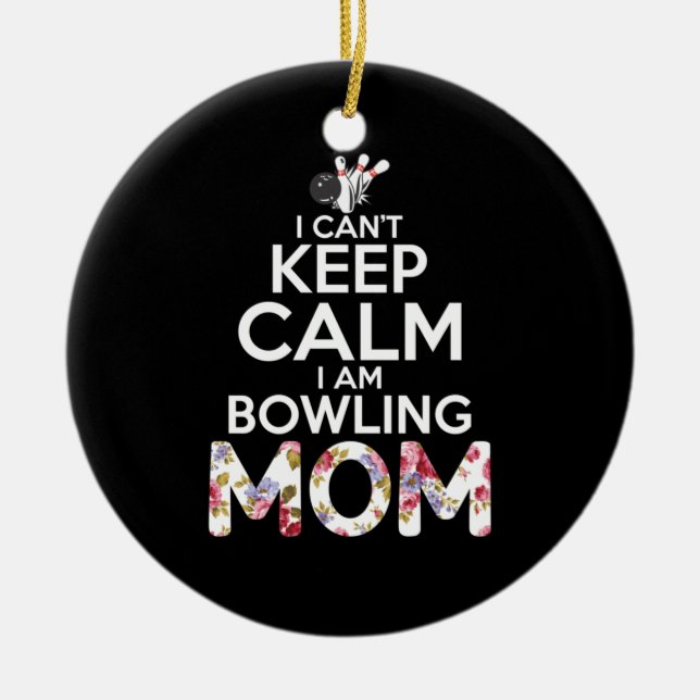 Mamma Art I Bowling Mamma Julgransprydnad Keramik (Framsidan)