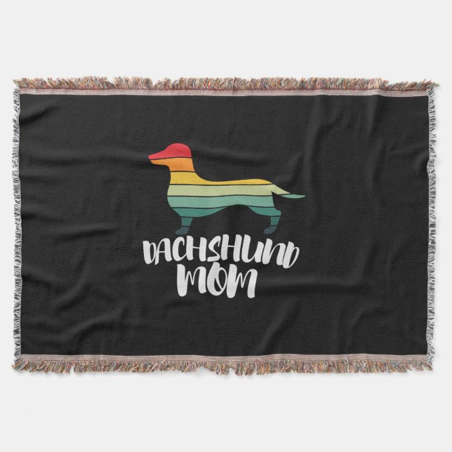 Mamma Art Vintage Dachshund Mamma Filt (Framsidan)