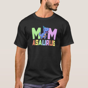 Mamma Asaurus Dinosaur Födelsedagsfest TRex Matchi T Shirt