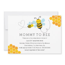 Mamma att bli Bumblebee Baby Shower Inbjudan