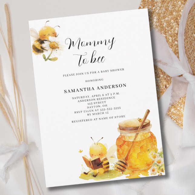 Mamma att bli könsneutrala baby shower  inbjudningar (Skapare uppladdad)