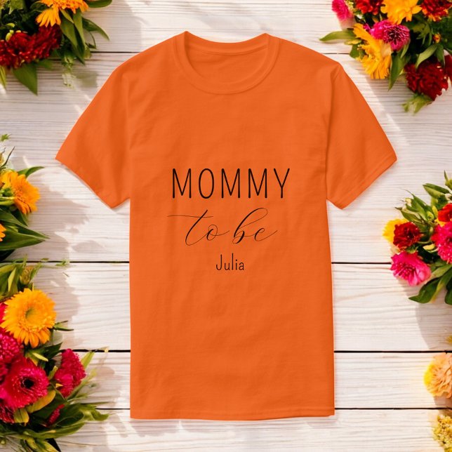 Mamma att vara babyskare Orange T-Shirt (Skapare uppladdad)