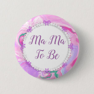 Mamma att vara babyskor Rosa och Lila Knapp