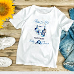 Mamma att vara Det är en liten babydusch för baby- T Shirt<br><div class="desc">Mamma för att bli babydusch t-shirt Det är en pojkblå baby-skor en enkel modern skjorta för babydusch. fotoproppar..</div>