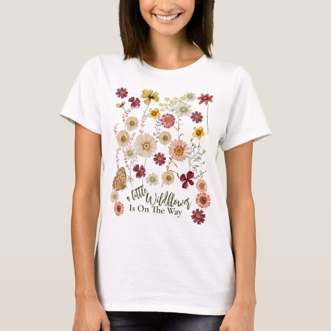 Mamma att vara en liten Wildblomma T Shirt (Framsida)