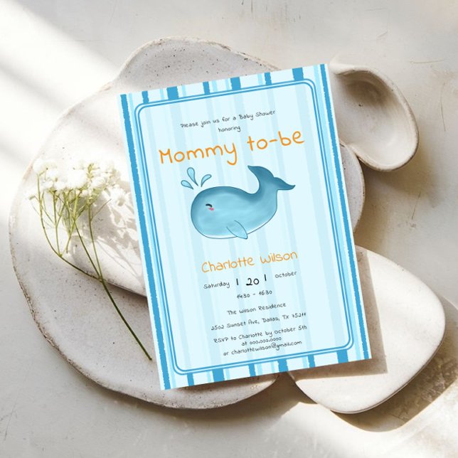 Mamma Att Vara Söt Val Baby Shower Inbjudningar (Skapare uppladdad)