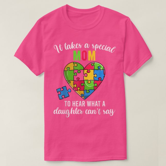 Mamma Autism Awareness Family Support Shirts, Roli T Shirt (Design framsida)