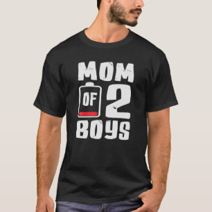 MAMMA AV 2 BOYER FRÅN Son Mors dag-födelsedagskvin T Shirt