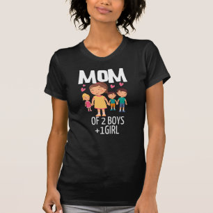 Mamma av 2 pojkar och 1 flicka  t shirt