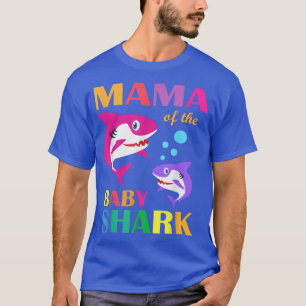 Mamma av Baby-dagshajen Mamma Shark Mammor T Shirt