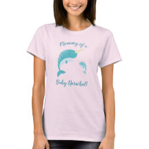 Mamma av Baby Narwhal T-Shirt