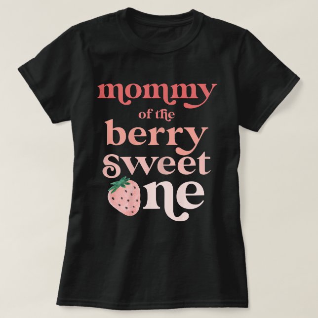 Mamma av berryssarna ett jordgubbsfödelse t shirt (Design framsida)