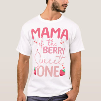Mamma av berryssvetten en jordgubbsfödelse t shirt