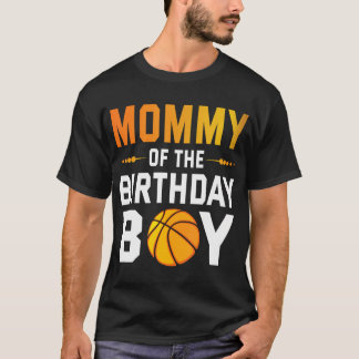 Mamma av Birthday Basketball Player Boy Lycklig T Shirt