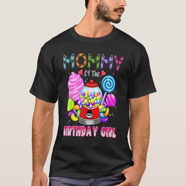 Mamma av Birthday Girl Candyland Candy Birthda T Shirt (Framsida)