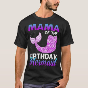 MAMMA av Birthday Sjöjungfru Shirt Matching Party T