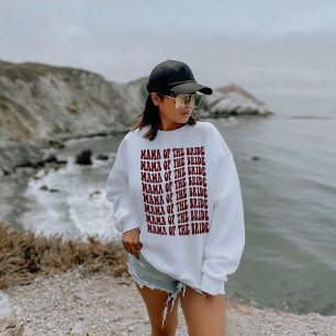 Mamma av Bride Mörk Red Matching Brudens sida T Shirt
