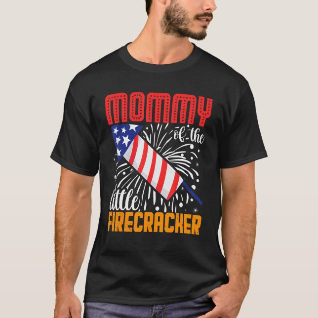 Mamma av den lilla förbrytaren 4:e juli t shirt (Framsida)