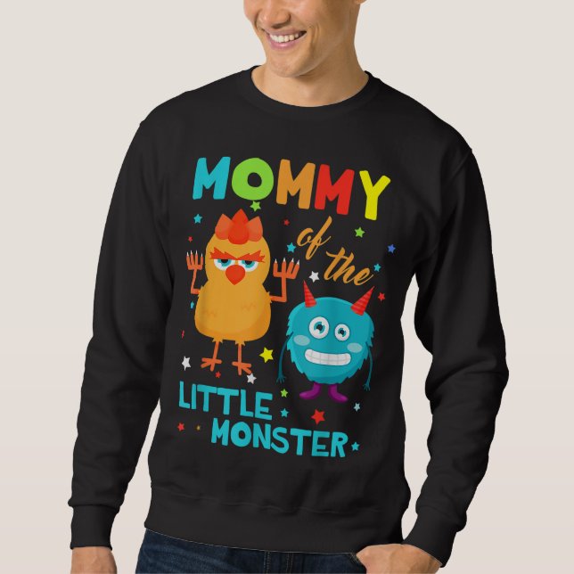 Mamma av den lilla måndagskorgsfamiljen Monste Lång Ärmad Tröja (Framsida)