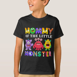 Mamma av den lilla Monster-Födelsedagsfest T Shirt