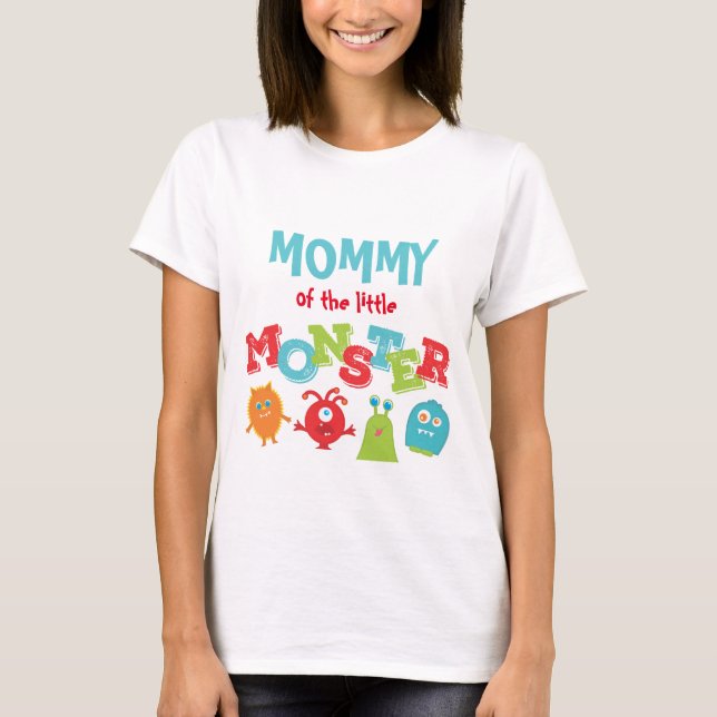 Mamma av den lilla monsterdagen t shirt (Framsida)