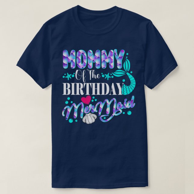 Mamma av den matchande delen av födelsedagsfamilje t shirt (Design framsida)