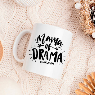 Mamma av Drama #Flickmamma roligt Kaffemugg