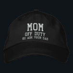 Mamma av Duty Simple Modern Typography-Anpassnings Broderad Keps<br><div class="desc">Mamma av Duty Simple Modern Typography Anpassningsbar Embroied Baseball Cap har den enkla,  moderna broderade texten "Mamma,  off duty,  Go ask your pappa". Perfekt som en gåva till mamma för Mors dag,  jul,  födelsedag och annat. Skapat av Evco Studio www.zazzle.com/store/evcostudio</div>