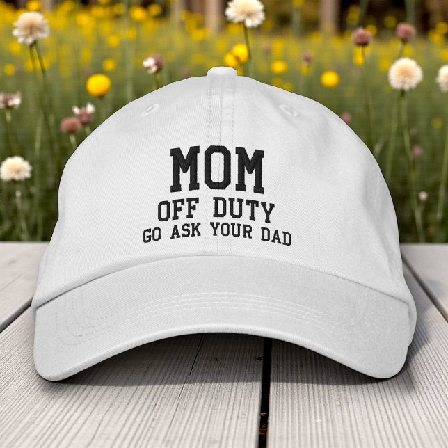 Mamma av Duty Simple Modern Typography-Anpassnings Broderad Keps (Skapare uppladdad)