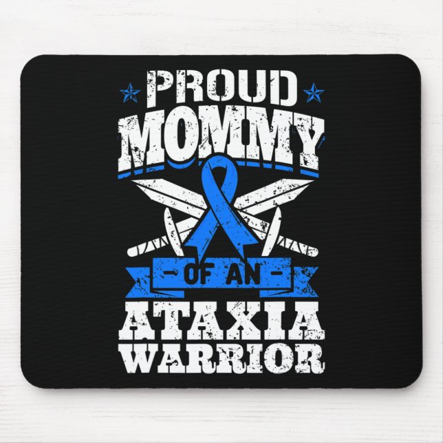 Mamma av en Ataxi Warrior Awareness Ribbon Dystax Musmatta (Framsidan)
